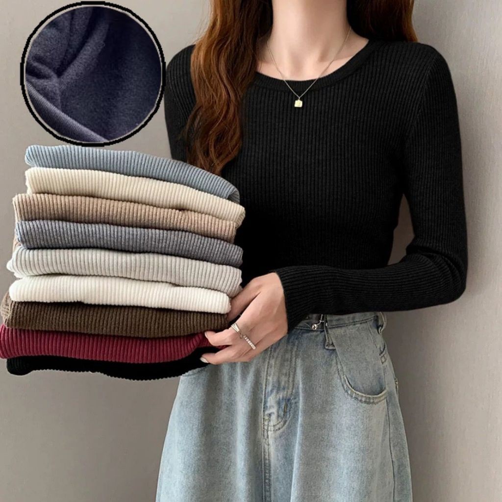 Blusa Térmica Feminina Peluciada Grossa Inverno Frio Neve Alta elasticidade