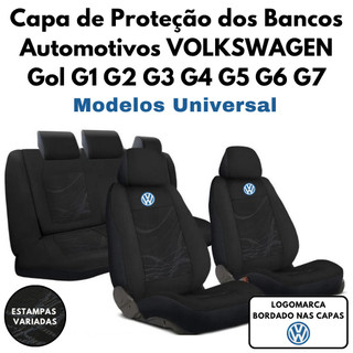 Capa Para Bancos de Carro Tecido Grosso VW Volkswagen Automotivo Gol G1 G2 G3 G4 G5 G6 G7