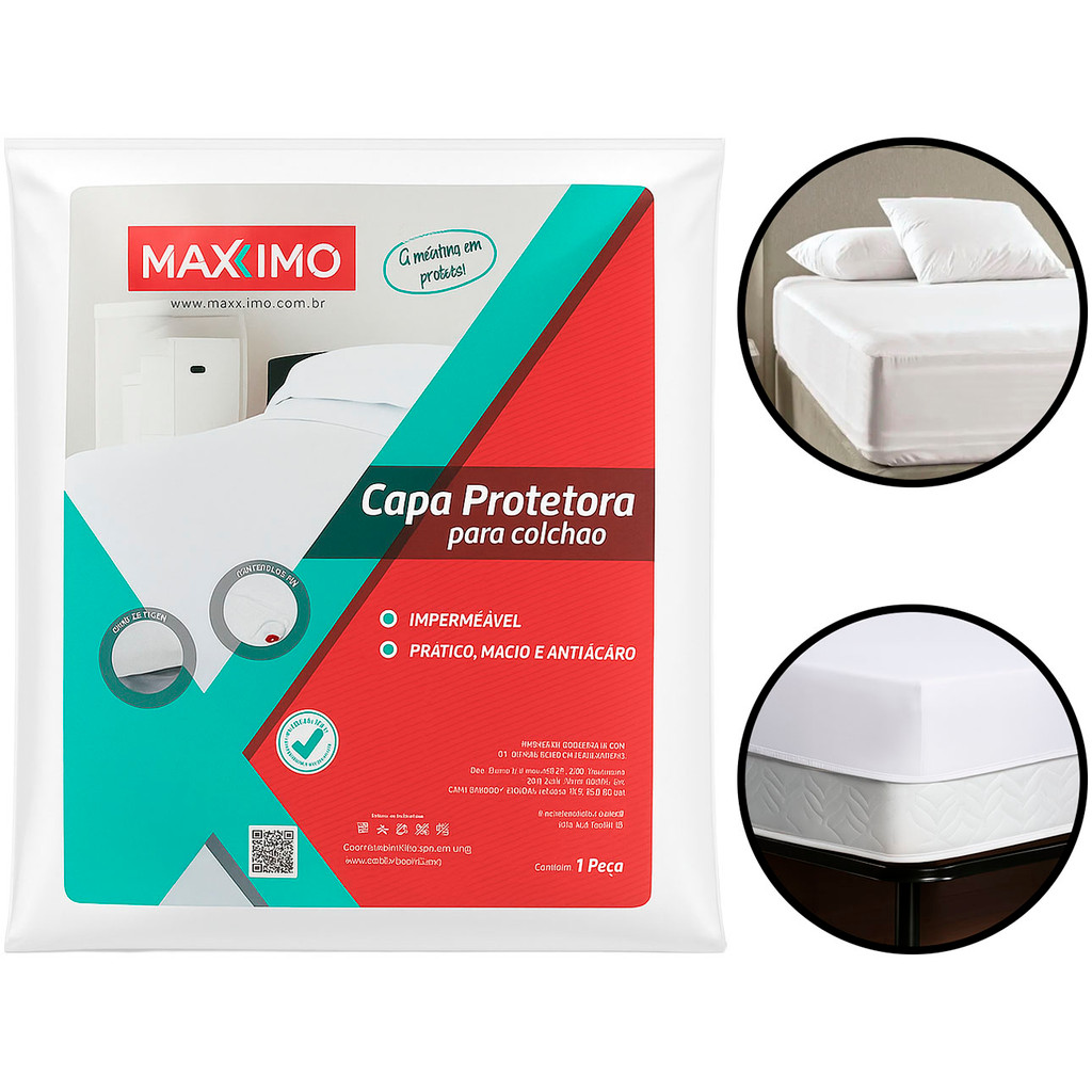 Capa Protetora Impermeável Antiácaro Com Elástico Para Colchão Tamanho Solteiro 1,88m	 em Oferta na Shopee
