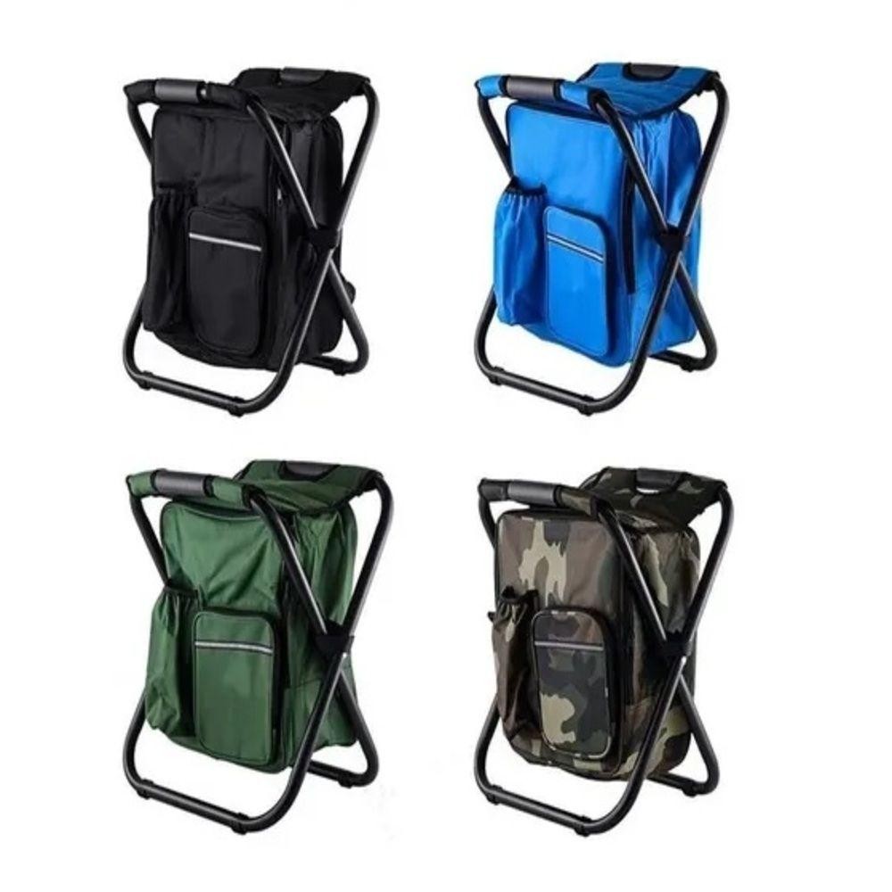 BANQUETA CAMPING DOBRAVEL 2 EM 1 CADEIRA COM BOLSA MOCHILA BANCO PESCA VIAGEM PRAIA SHOW