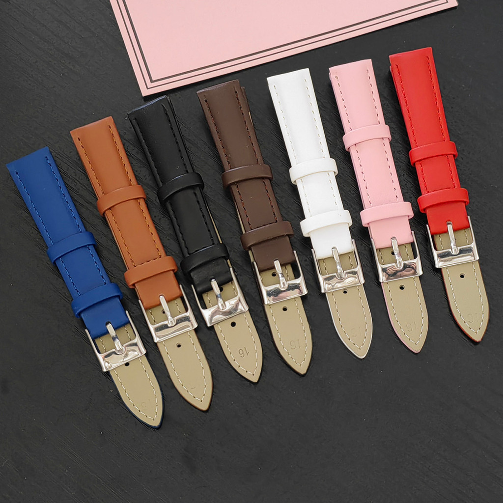 Pulseira De Relógio Macio 8mm 10mm 12mm 14mm 16mm 18mm 20mm 22mm 24mm Masculino Couro Feminino Parte Roxo Verde Azul