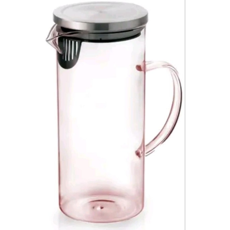 Lindíssima Jarra de Vidro Borossilicato Com Tampa Inox 1.8L Vidro Resistente Luxo