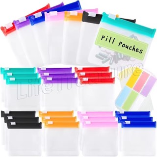 Saco De Armazenamento De Medicamentos Tipo Zíper-Comprimidos Autovedante Eva De 7 Cores-Organizador-Sacos Reutilizáveis 