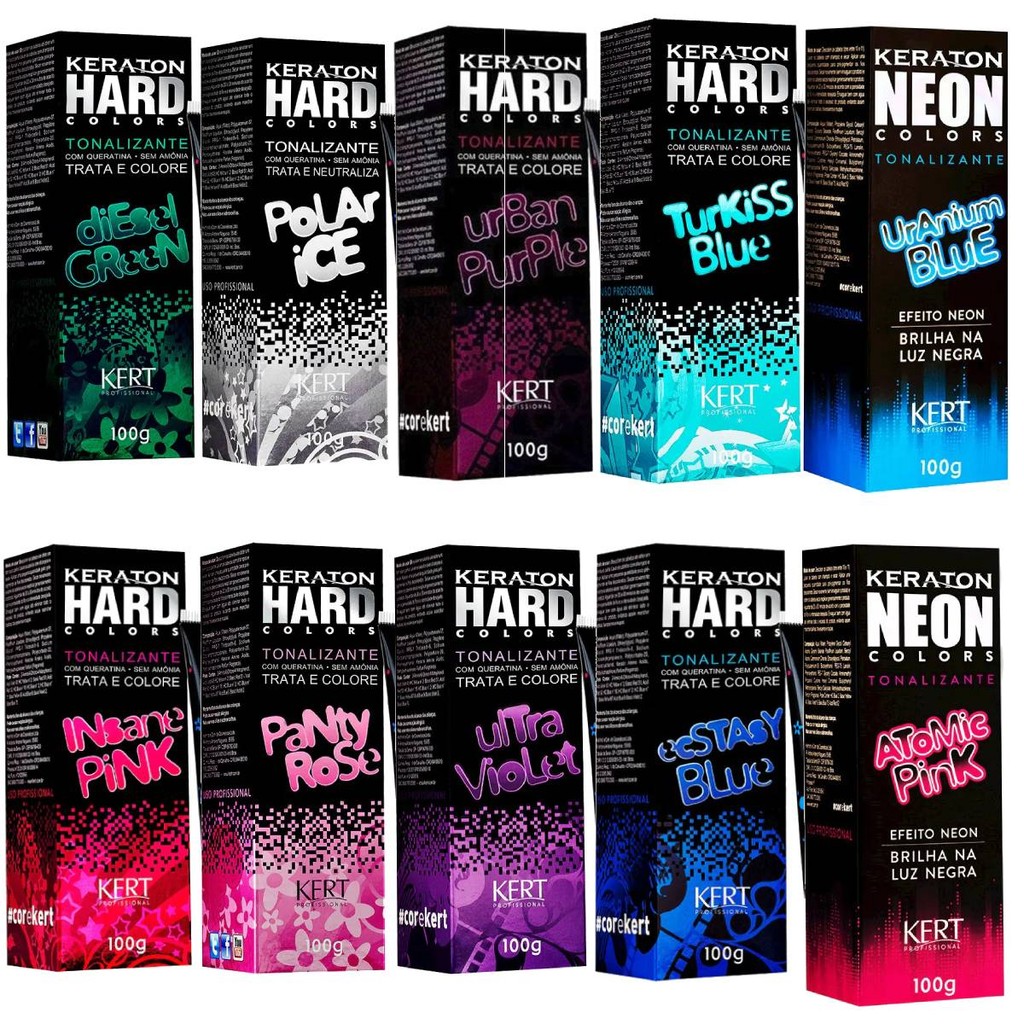 Keraton Hard e Neon Colors Kert - Escolhe A Sua Cor em Oferta na Shopee