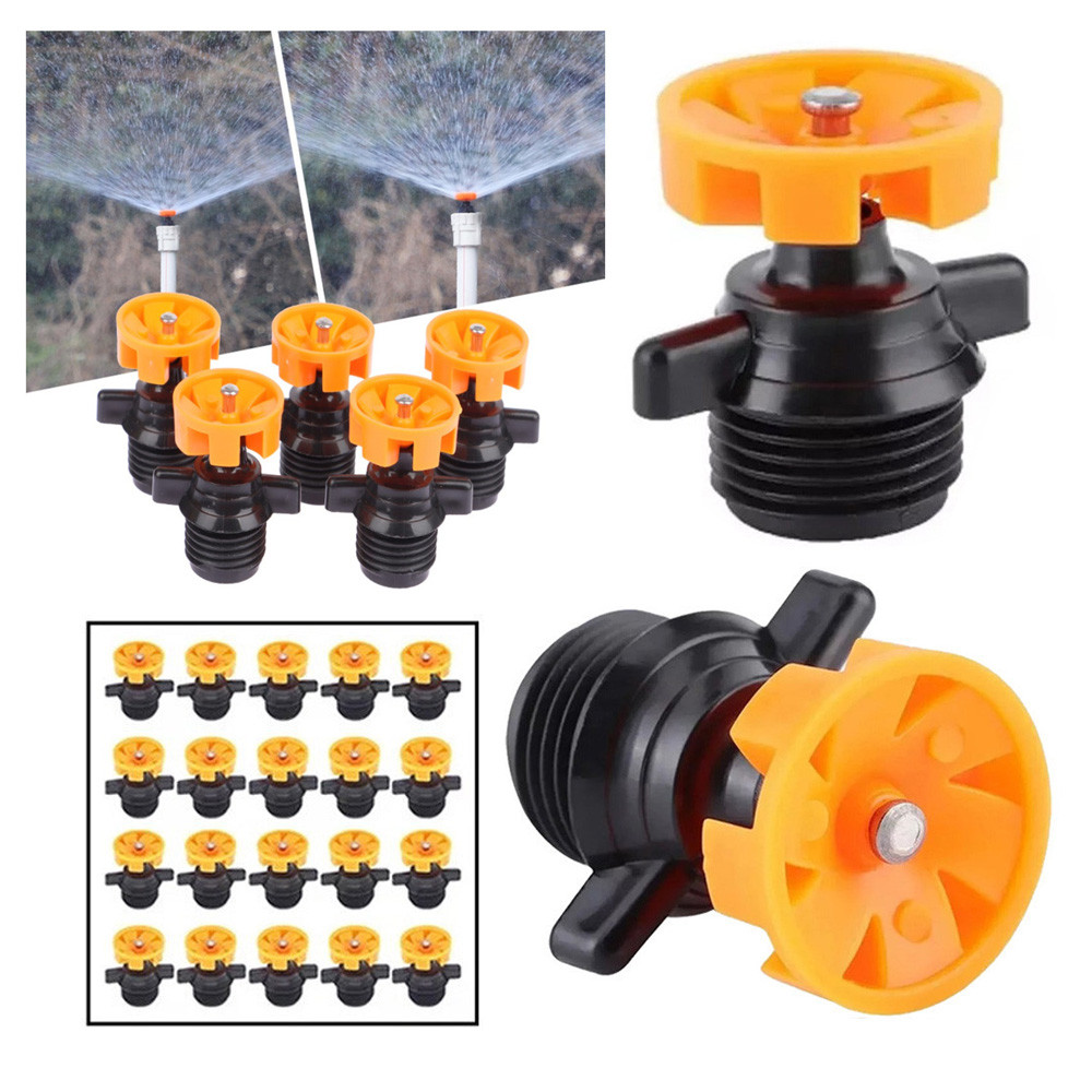20 Bicos De Irrigação Giratórios 360° Para Irrigação De Gramado De Jardim