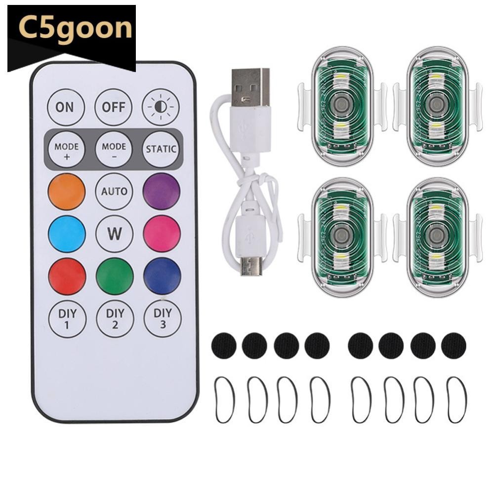 C5GOON Motocicleta LED Luz Estroboscópica Flash Controle Remoto Sem Fio Anti-Colisão Lâmpada De Advertência À Prova Dwat em Oferta na Shopee