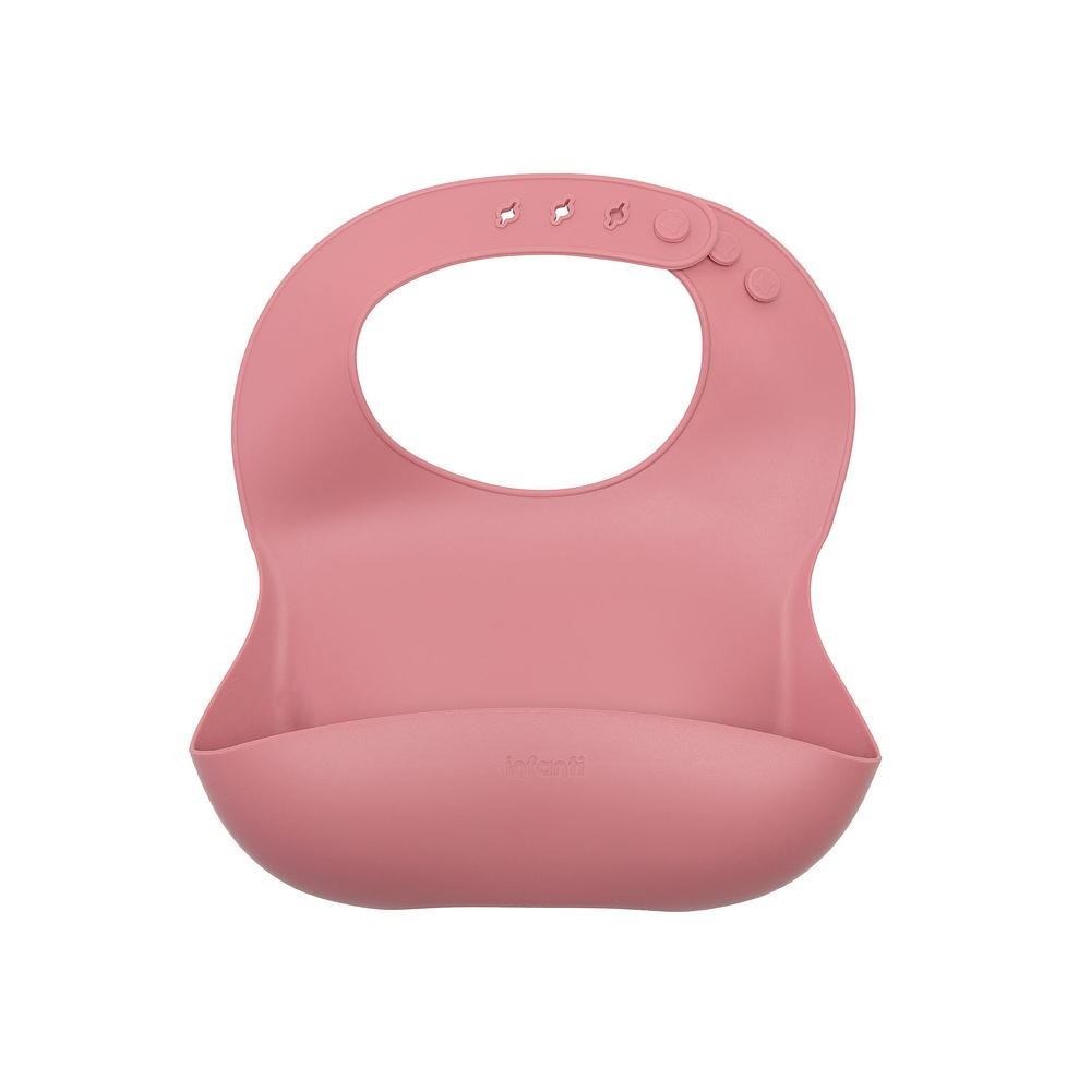 Babador de Silicone Pega Migalhas Piccolo Rosa - Infanti em Oferta na Shopee