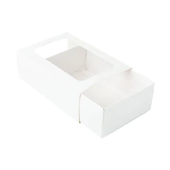 Caixa Gaveta com Visor Nº2 (8cm x 12cm x 4cm) Branca 10 unidades Assk Rizzo Embalagens