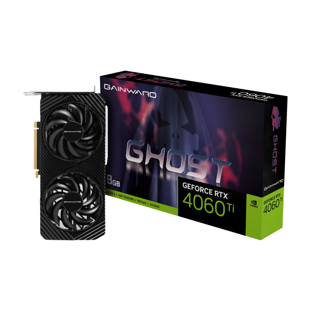 Placa de Vídeo Gainward GeForce RTX 4060 Ti Ghost, 8GB, GDDR6, DLSS, Ray Tracing - NE6406T019P1-1060B