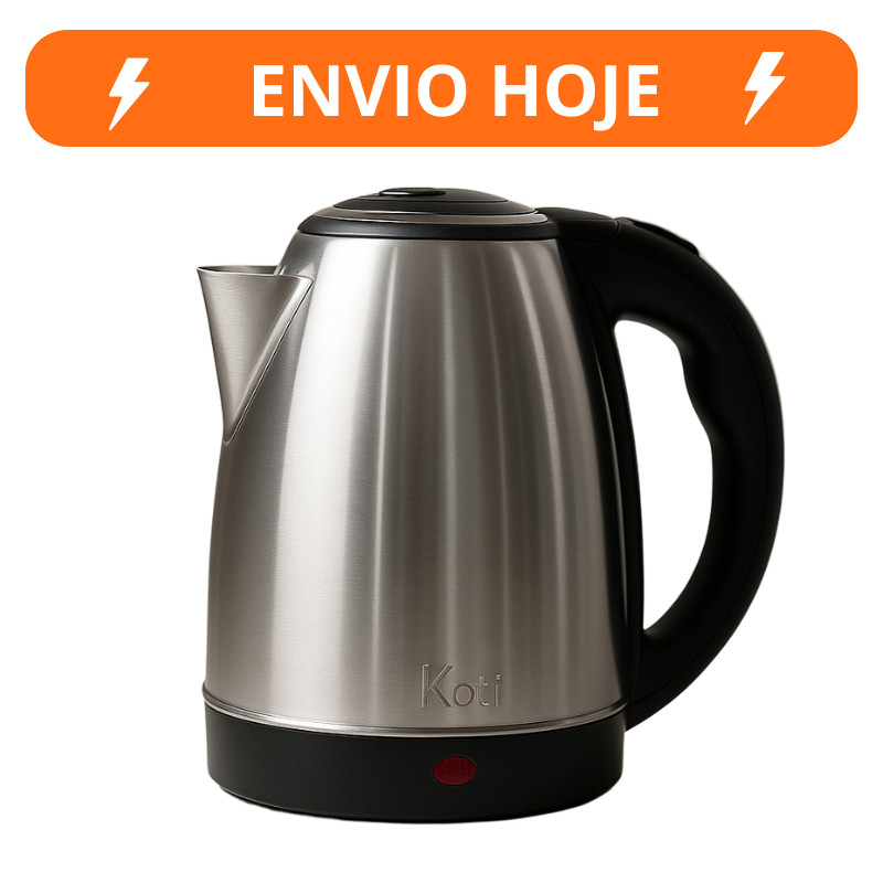 Chaleira Jarra Elétrica Térmica Bule Com Tampa Inox Prateada 1.8litros