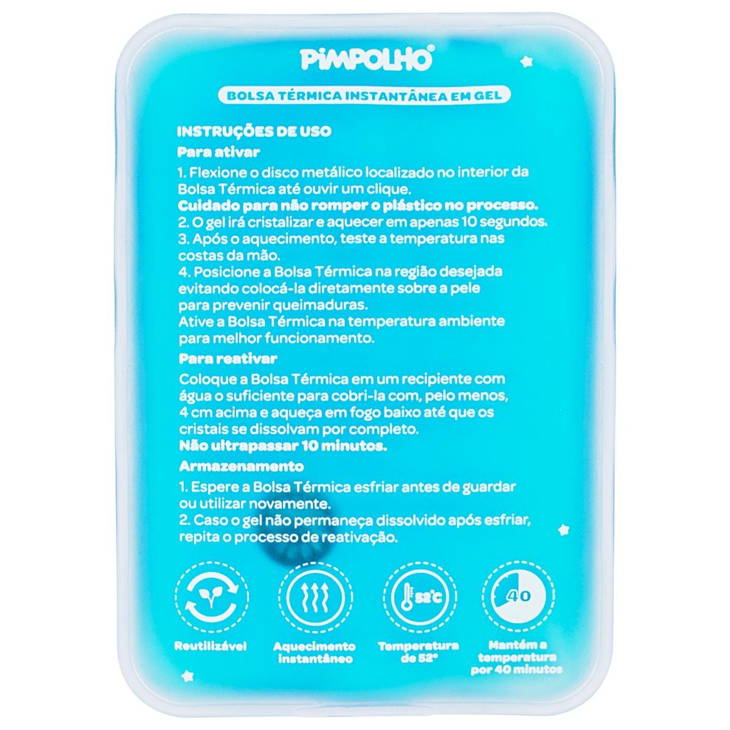 Bolsa Térmica Instantânea Em Gel Pimpolho - Azul em Oferta na Shopee