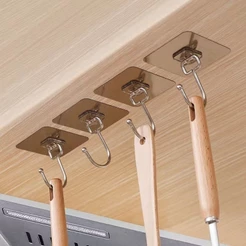 10 Gancho Adesivo Parede Multifuncional Autocolante Casa Cozinha Quarto Banheiro Organizado