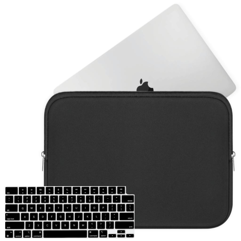 Capa Para MacBook Pro 14 Pol. M3 M2 M1 Mod: A2991, A2918, A2479 e A2442 - Kit Capa Teclado + Bag Neoprene