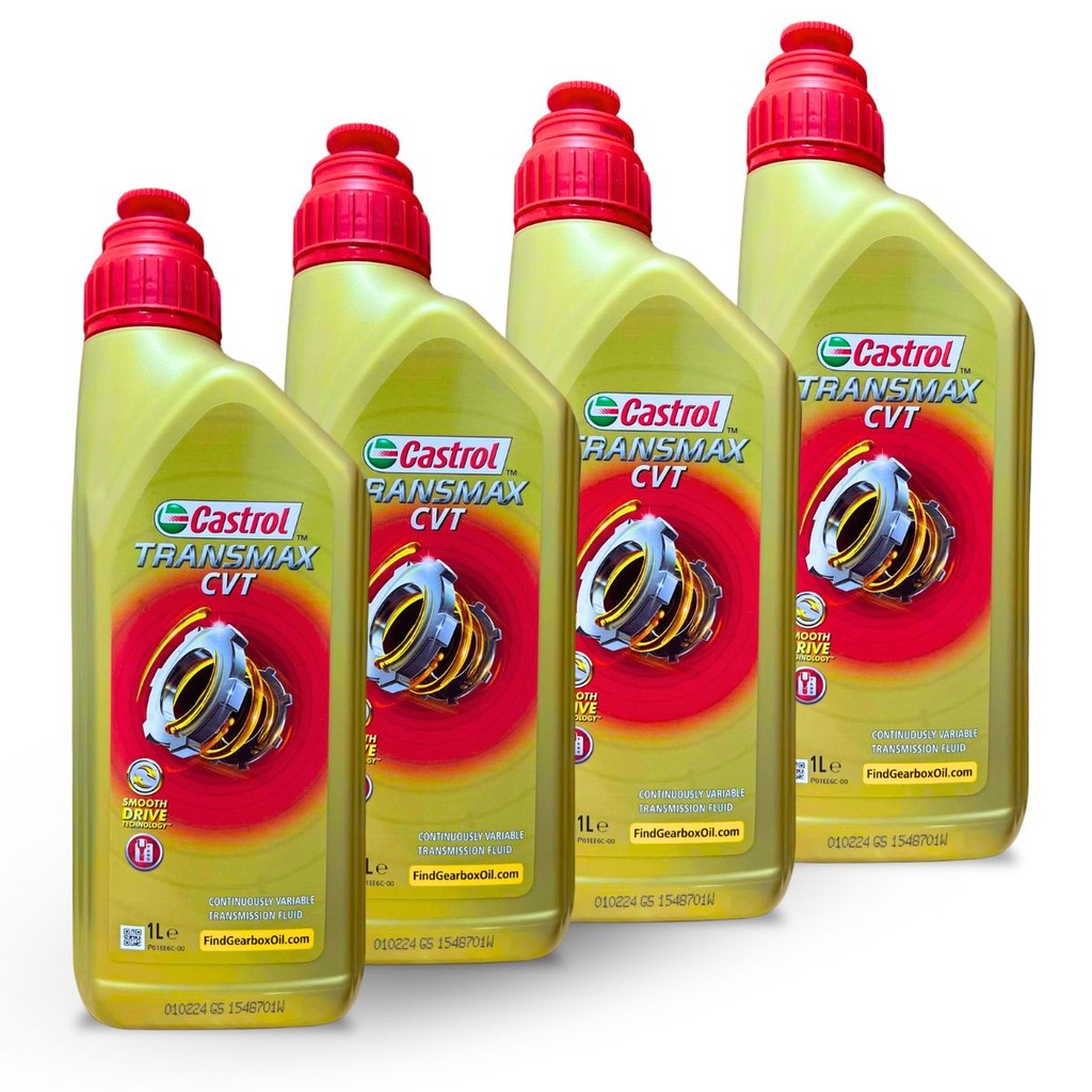 Kit 4 Óleo de Câmbio CVT Castrol Transmax CVTF 100% Sintético Toyota Honda Mitsubishi Nissan