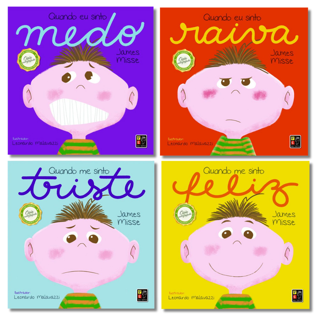 Coleção Sentimentos e Emoções - Slim: Medo, Raiva, Triste e Feliz