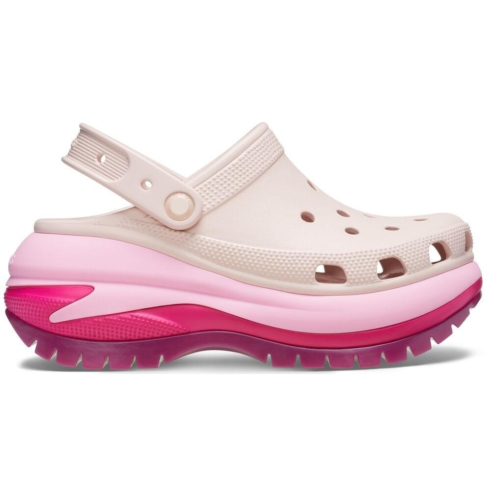 Sandália crocs mega crush matte clog quartz/multi