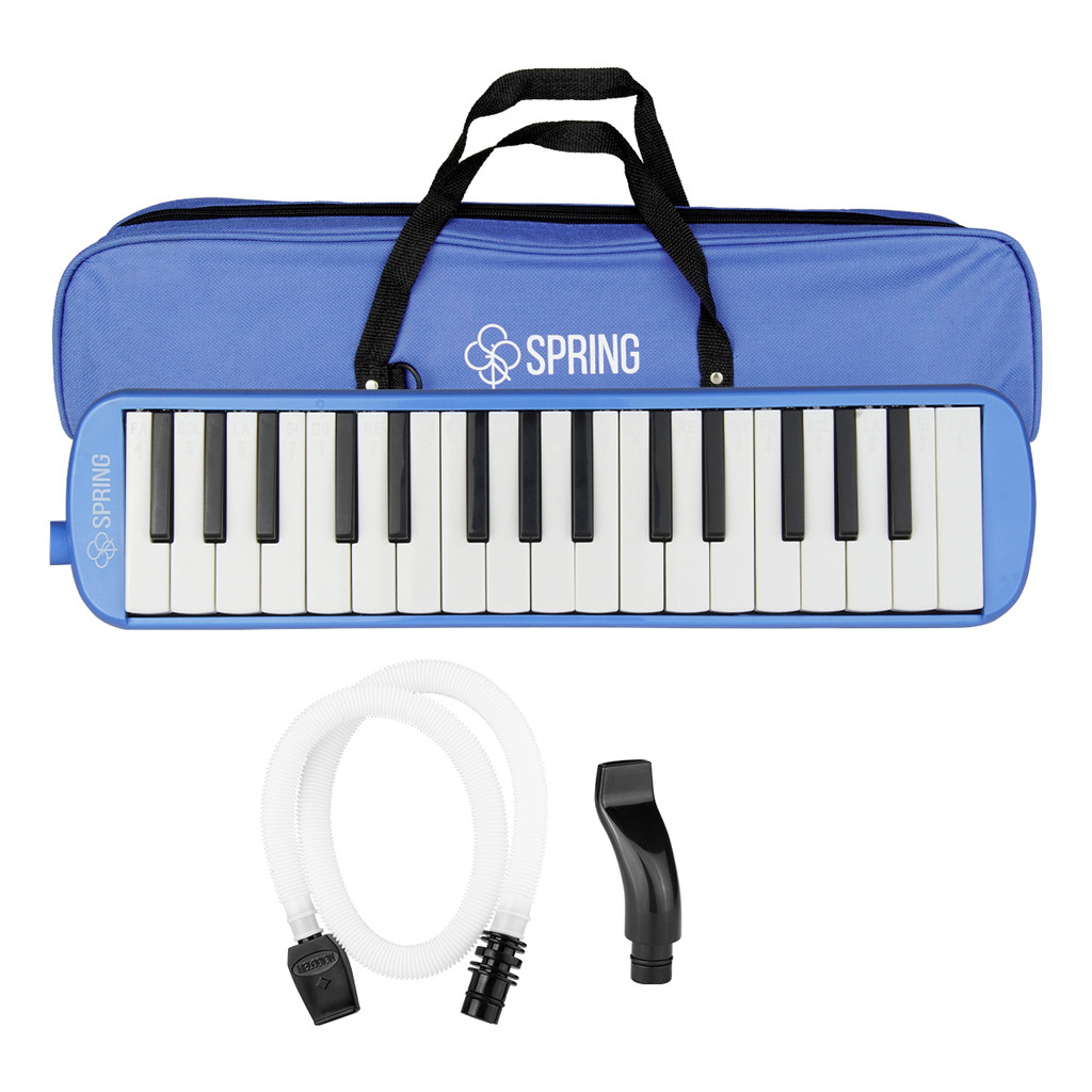 Escaleta Piânica Azul 32 Teclas Brancas + Capa Sg-32 Spring