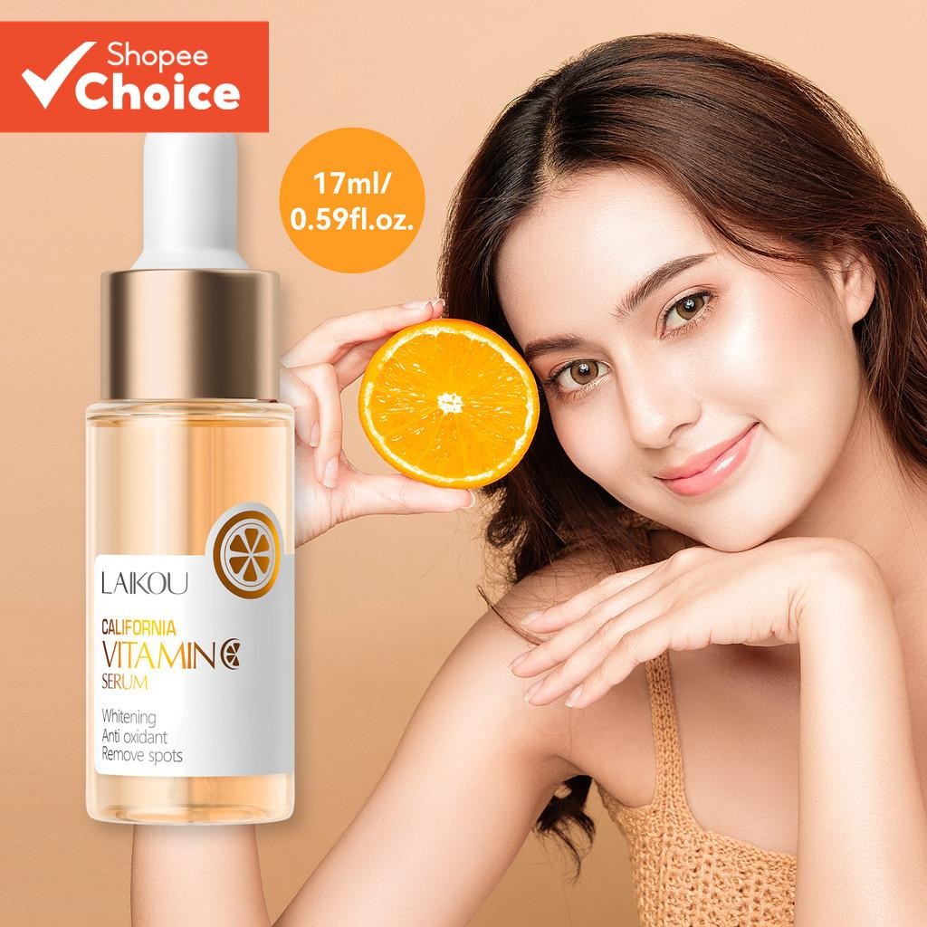 LAIKOU Vitamina C Soro Facial VC Clareador Antienvelhecimento Sardas Hidratante Para Manch...
