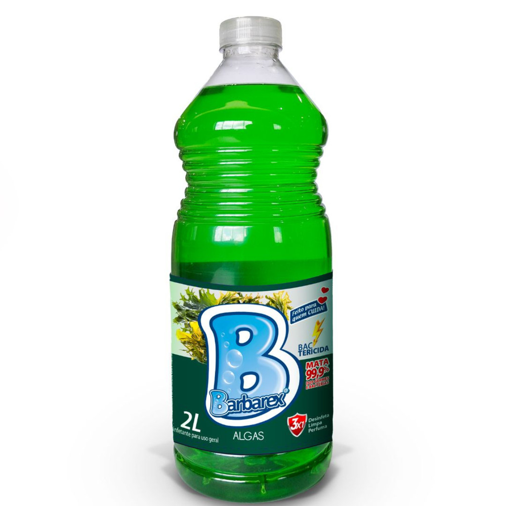 Desinfetante Perfumado Bactericida Algas Barbarex 2 litros em Oferta na Shopee