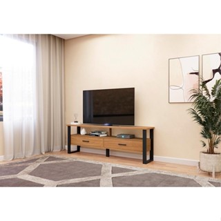 Rack Pernambuco 2 GV Freijó e Preto 180 cm em Oferta na Shopee