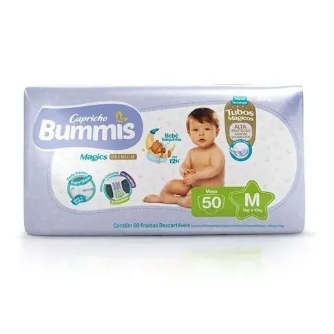 Fralda Bummis M, 50 Unidades