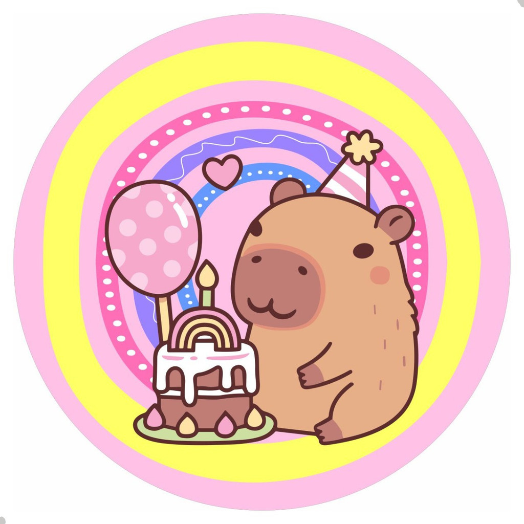 Painel Capivara Capa Redonda Capybara Decoração Mini 50x50cm em Oferta na Shopee