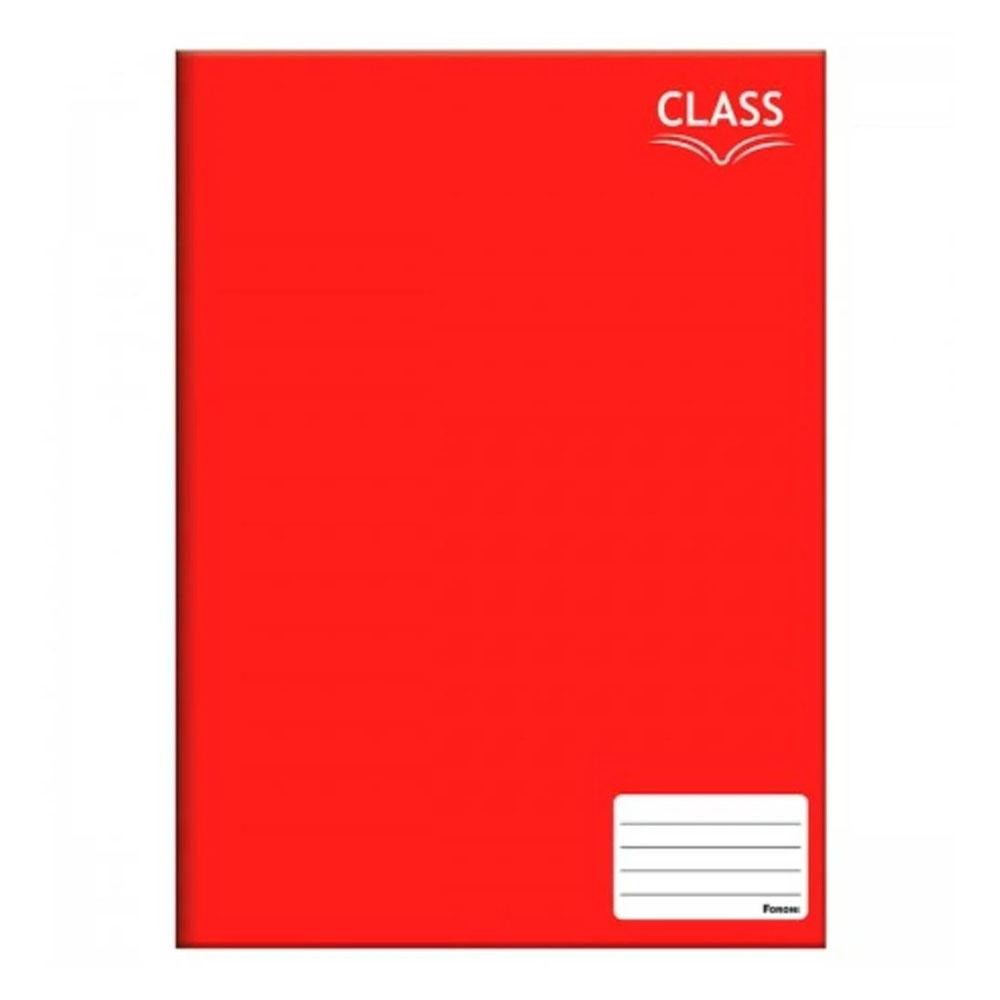 Caderno Brochurão Grande 20x27,5cm 80 Folhas Class Vermelho Foroni em Oferta na Shopee