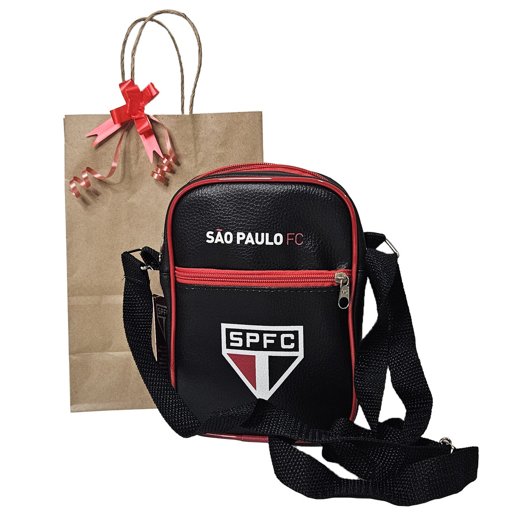 Bolsa lateral Presente do São Paulo Shoulder Bag Com Sacola Licenciada e Oficial do Tricolor Paulista em Oferta na Shopee