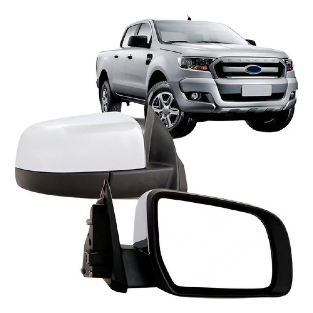 Par Retrovisor Para Ford Ranger 2013 2014 2015 Fixo Cromado