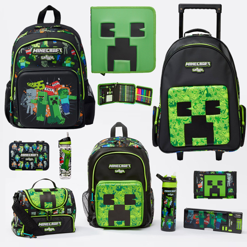 Mochila Escolar Smiggle do Jogo Minecraft, Mochila Infantil Hello Kitty, Mochila para Estudantes do Ensino Fundamental,