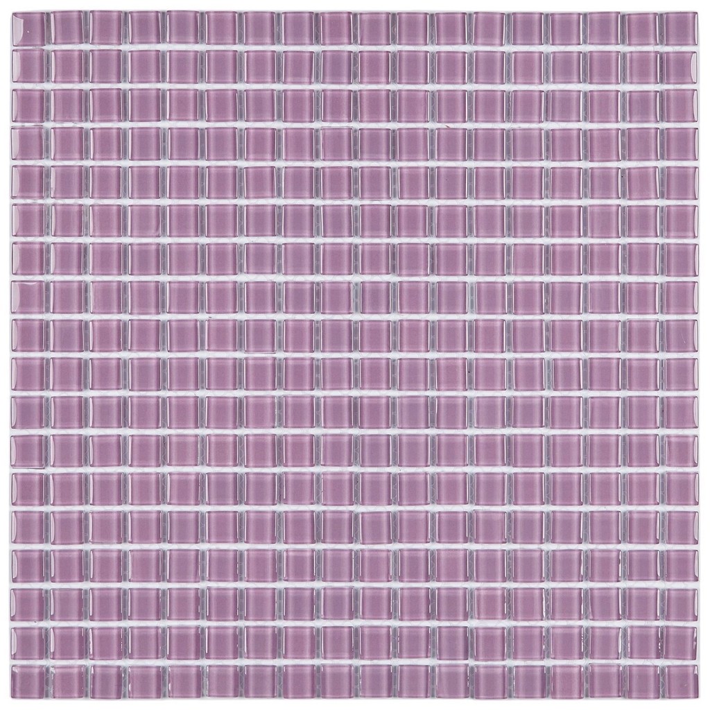 Pastilha de Vidro Cristal de 30cm X 30cm Rende  Glass Mosaic Lilás Claro