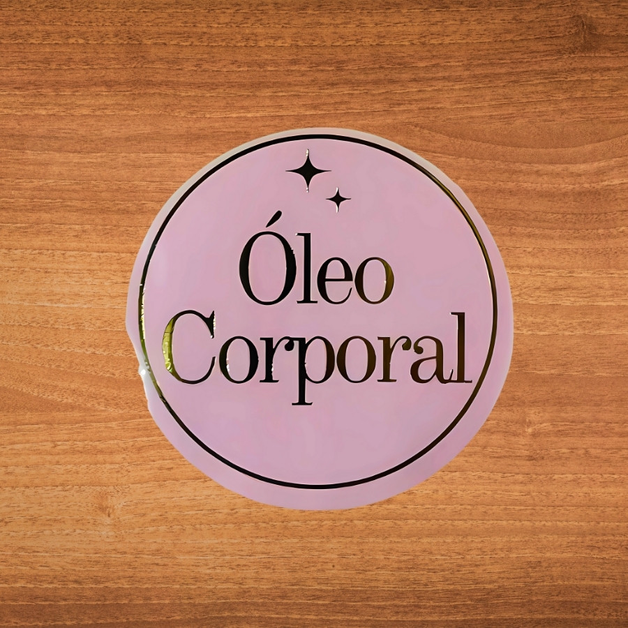 Adesivo Óleo Corporal Pink - Ref.2359 - Hot Stamping - 4x4cm - 20 unidades - Stickr - Rizzo em Oferta na Shopee