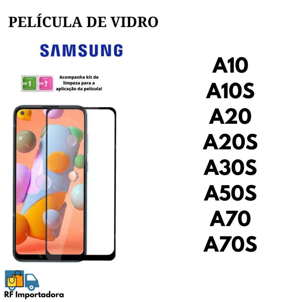 Película De Vidro 3D Temperado Para Samsung A10 A10S A20 A20S A30 A30S A50 A50S A70 A70S