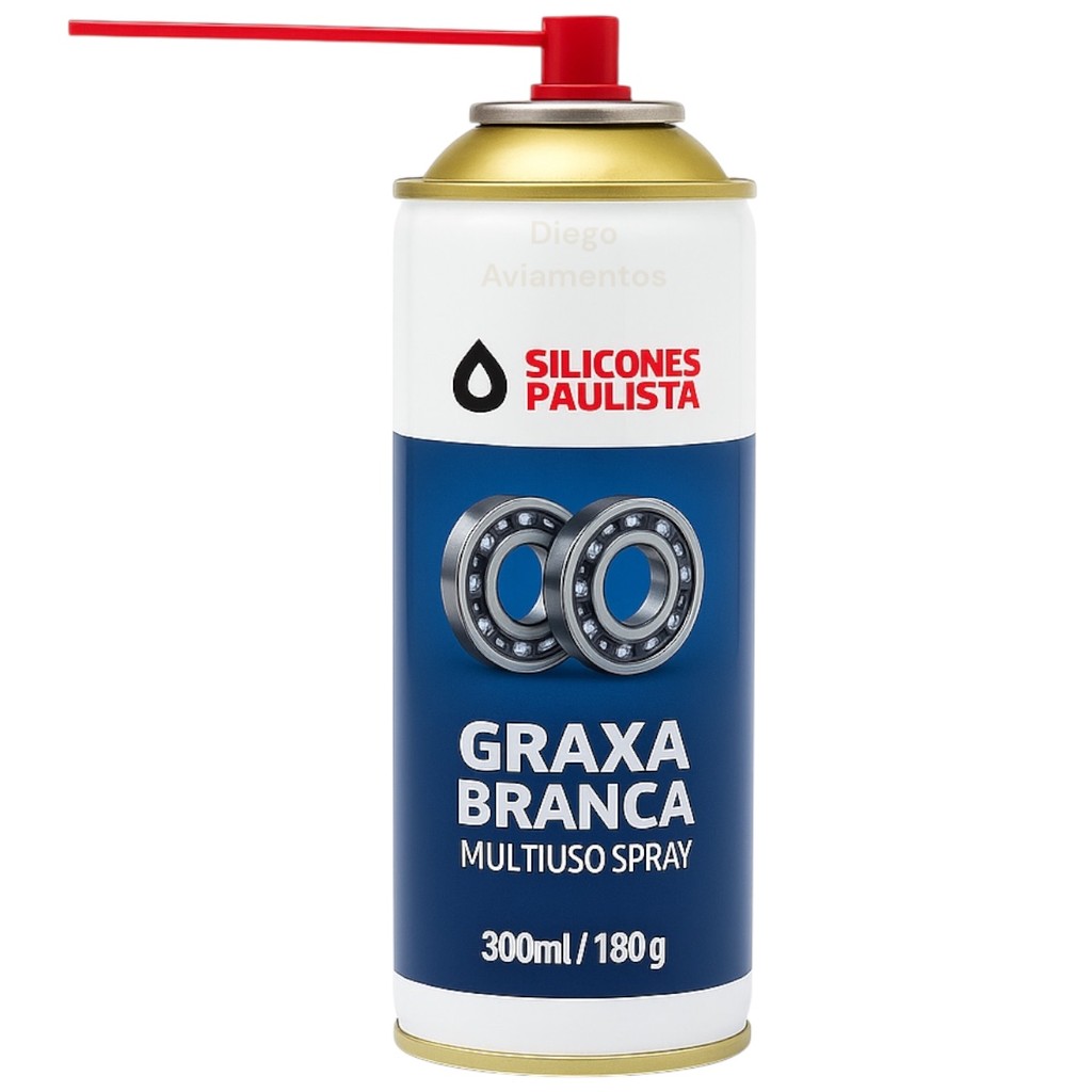 Spray Graxa Branca Multiuso 300 ml Resistente Alta Temperatura Anti‑Ferrugem Rolamentos, Motos, Máquinas e Embarcações em Oferta na Shopee