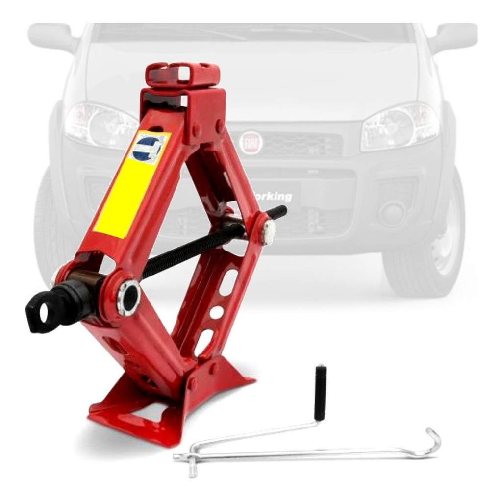 Macaco Sanfona De Carro Suporta 1 Toneladas Jacaré Universal Original Para Troca De Pneu