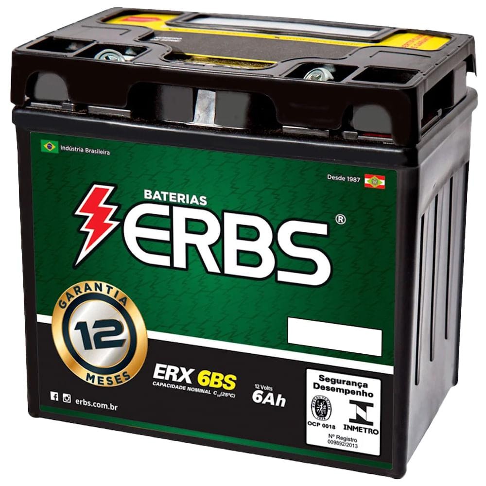 Bateria Selada ERBS 6ah ERX6BS XRE300 Fan Bros Titan PCX em Oferta na Shopee