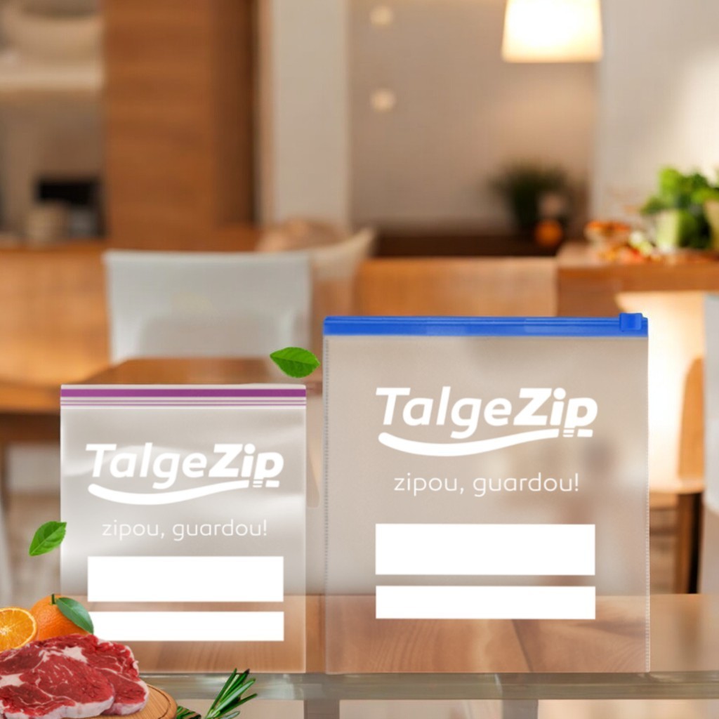 Imagem Saco Hermético para Freezer e Microondas com Duplo Fecho ou Slider Fecho de Correr Talge BPA Free