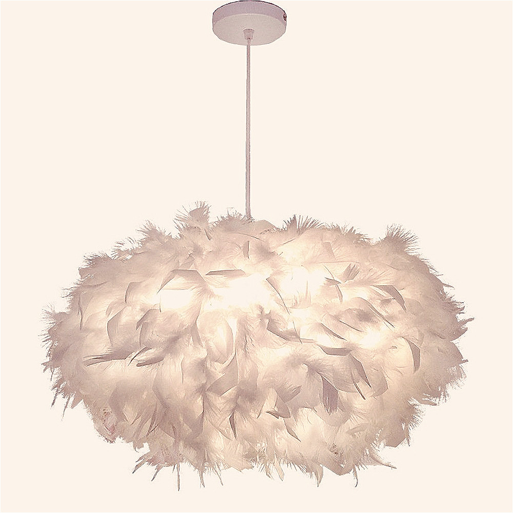 Pena De Luxo Led Luminária Quarto Sala Estar Pendurado Luz Lustre Criativo Moderno Café Decoração Iluminação Para Casa