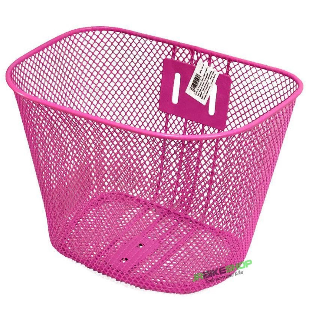 Cesta Cestinha Aramada para Aro 20 Oval Bicicleta Rosa