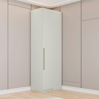 Guarda-Roupa de Canto Solteiro Seletto 1 PT Areia em Oferta na Shopee