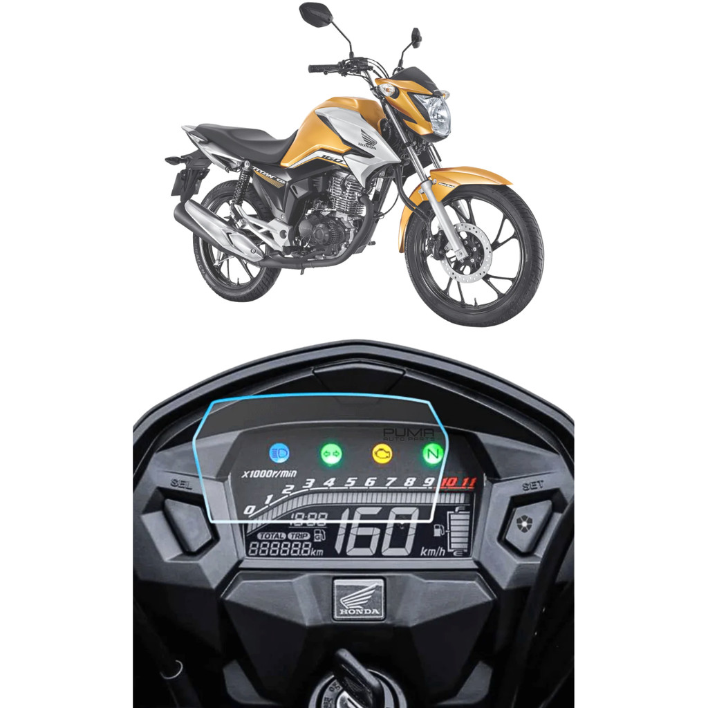 Película Protetora Painel Moto CG160 Titan 2016 2017 2018 Até 2022