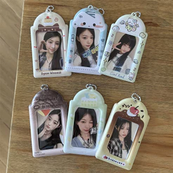 Ins bonito gatinho pudim 10cm titular do cartão Aidou pequeno cartão Polaroid Campus cartão de armazenamento exibição pi