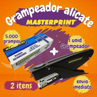 Kit Grampeador Alicate Premium P/ Até 25 Folhas Masterprint + 5.000 Grampos em Oferta na Shopee