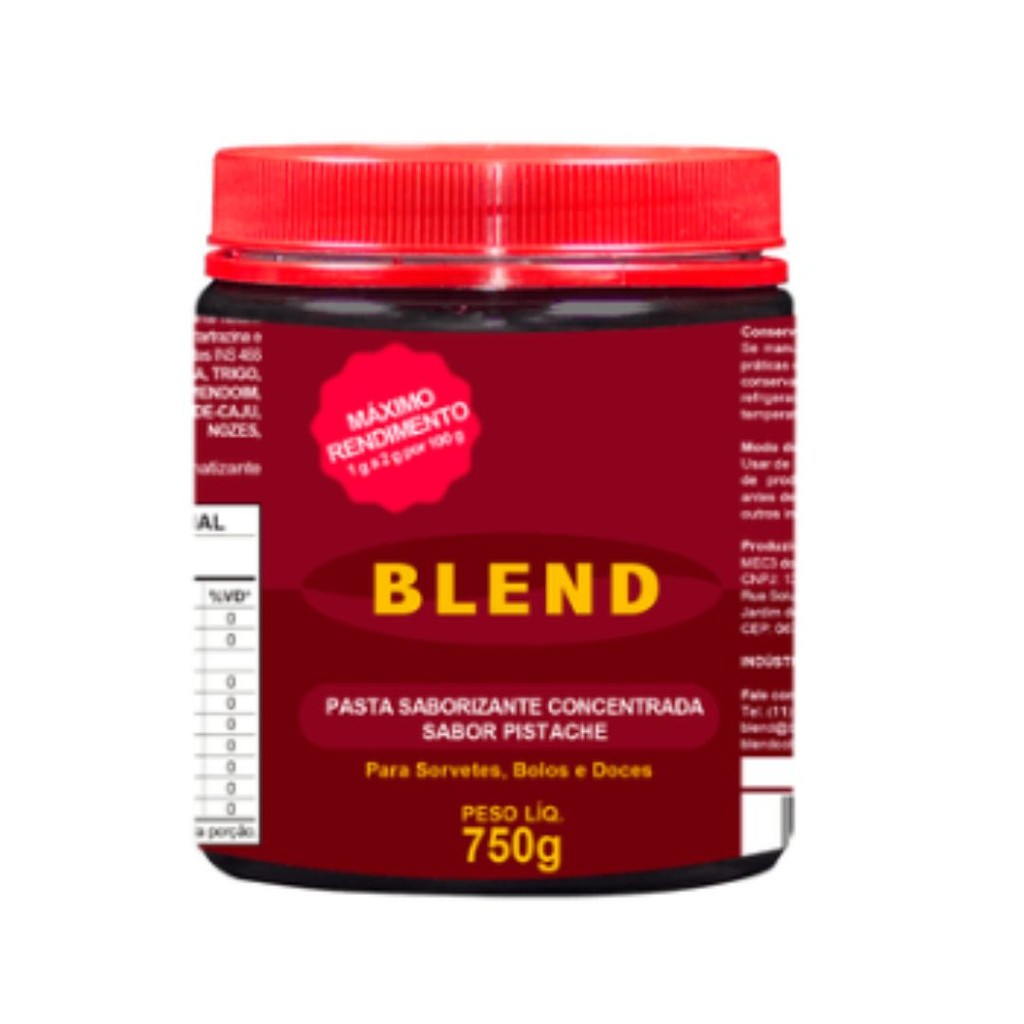 Pasta Saborizante Pistache 750g - Blend