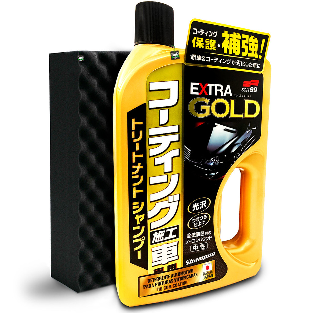 Shampoo Automotivo Extra Gold Carro Vitrificado Manutenção de Brilho 750ml Soft99