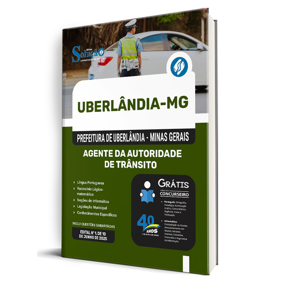 Apostila Prefeitura de Uberlândia - MG  - Agente da Autoridade de Trânsito