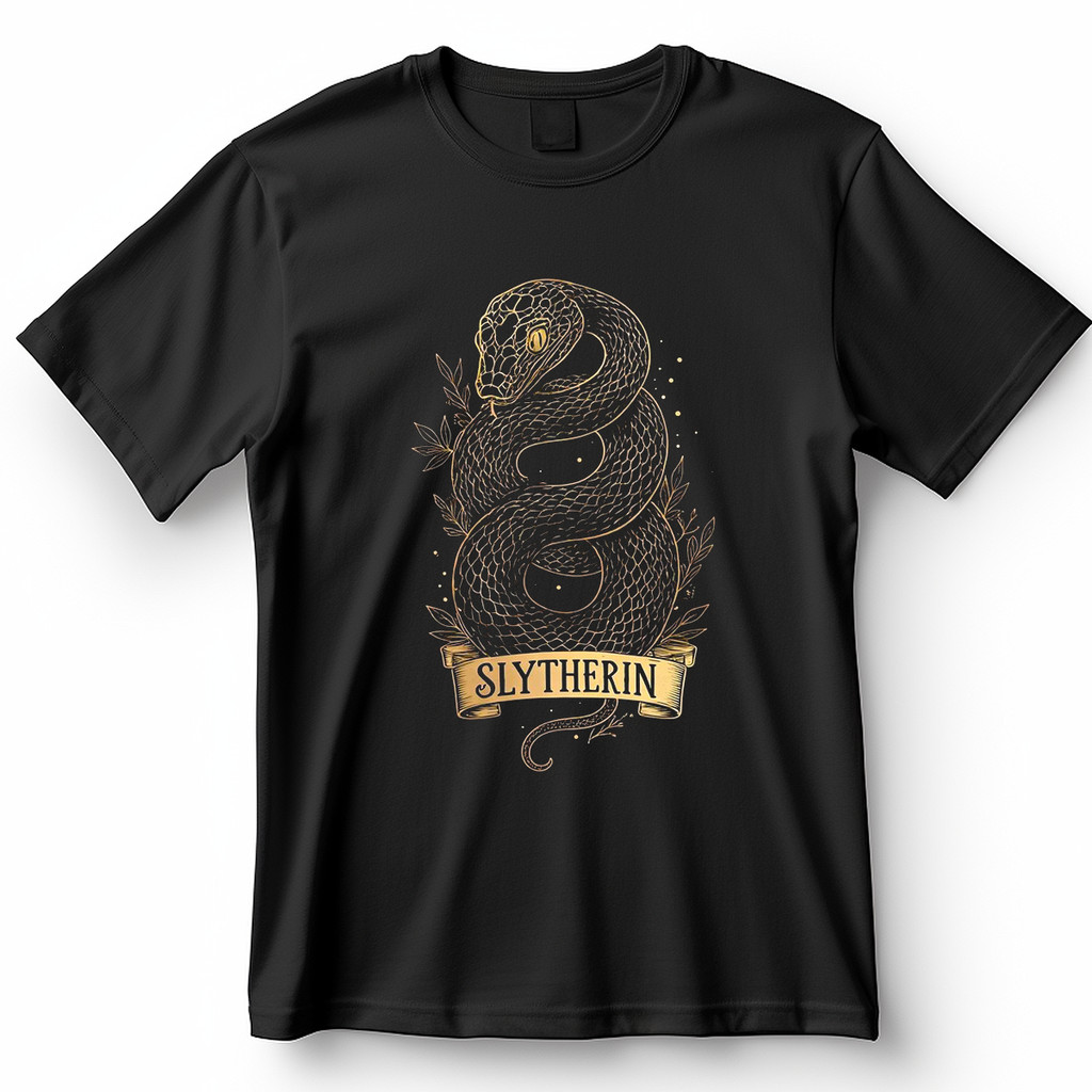 Camiseta Harry Potter Casa Sonserina Slytherin Serpente Blusa Camisa 100% Algodão