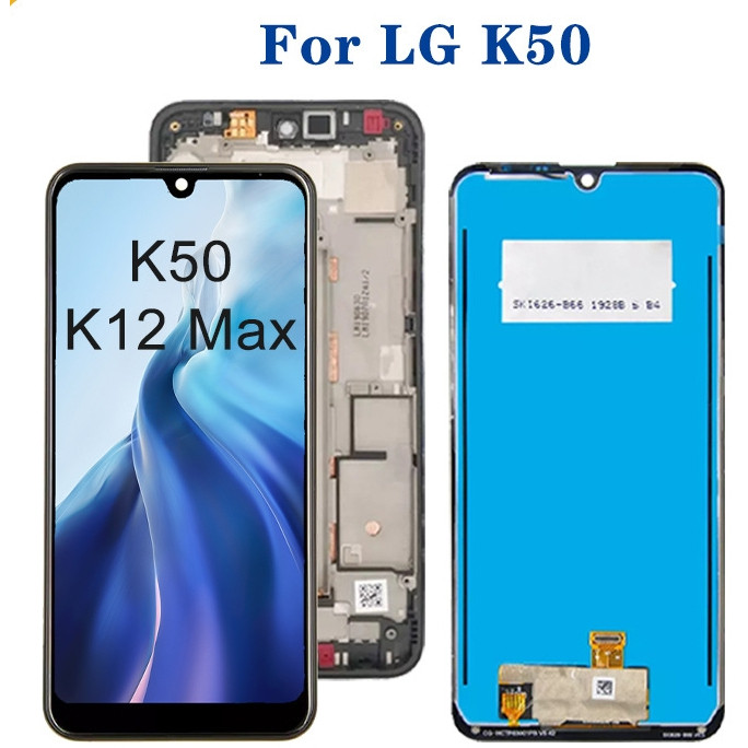 Display Tela Frontal Touch Completo Compatível LG K12 Max LG K12 Prime Q60 K50 Origina