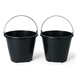 Kit Balde Preto 12L Plástico Reforçado Com Alça – Ideal Limpeza, Obra e Uso Doméstico em Oferta na Shopee