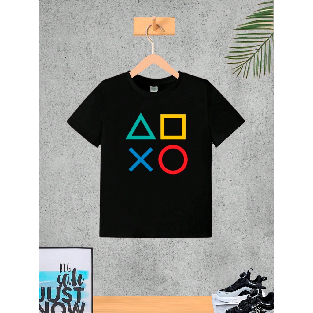Camiseta Infantil Game Simbolo Menino Roupa Criança Masculino Verão